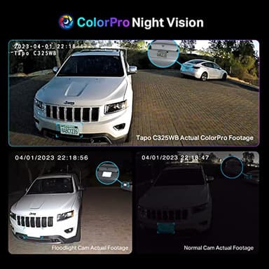 Tapo TP-Link ColorPro Wi-Fi Outdoor Camera | Plug-in | Daylight Clarity at Night | 2K QHD | Person/Pet/Vehicle Detection | Local/Cloud Storage | 127° FOV | Built-in Siren C325WB - Image 3