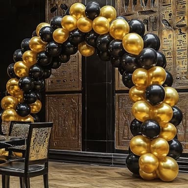 RUBFAC 120pcs Gold Balloons 12 Inches Chrome Metallic Balloons, Metallic Gold Balloons for Graduation Anniversary Wedding Party Supplies Garland Arch Decoration - Image 3
