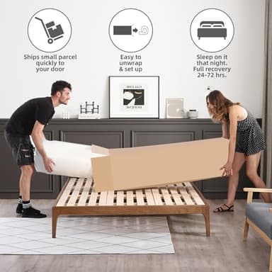 DAJIYUHC Queen Mattress, 12 Inch Hybrid Mattress in a Box, Memory Foam and Pocket Springs, Medium Plush Feel with Motion Isolating, CertiPUR-US Certified, Fiberglass Free -365-Night Trial - Image 7