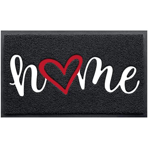 StepLively Door Mat Home Welcome Mats Outdoor and Indoor, Heavy-Duty Low-Profile Non-Slip Front Welcome Mat for Home Entrance, Outside Entry, Yard, Floor, Patio (30''x17.5'', Black) - Image 1