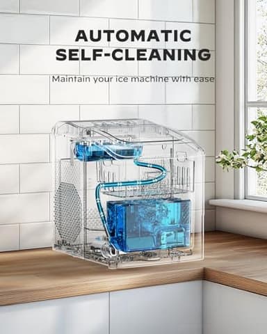 Marsail Ice Makers Countertop, 26 lbs per Day, Fast Ice in 6 Minutes, Self-Cleaning Ice Maker, Compact Countertop Ice Machine for Home, Kitchen/Office/Parties - Image 6