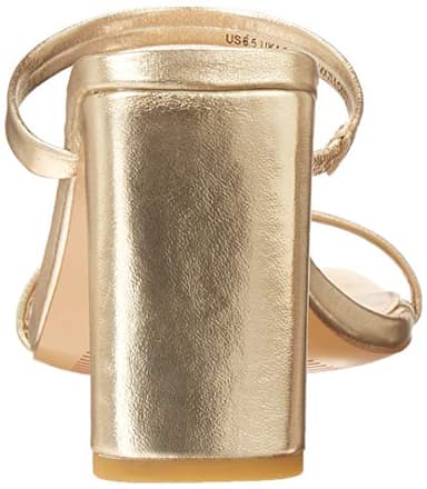 The Drop Women's Avery Square Toe Two Strap High Heeled Sandal, Gold, 9.5 - Image 3