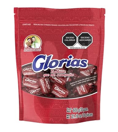 weight: Gloria Chewy Dulce de Leche Candy Bag with Pecans – Traditional Mexican & Latin Candy - Sweet Snack Treats - Arequipe, Cajeta, Caramel Sauce - Perfect for Desserts, Snacks, and Parties -21.16 Oz - Image 1