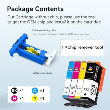 923 Ink Cartridges Combo Pack Replacement for HP 923 Ink Cartridges Work with OfficeJet 8120 8122e 8123 OfficeJet Pro 8130 8135e 8138e 8139e Printer Without Chip (4 Pack) - Image 4