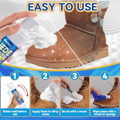 MiotuHome Suede Shoe Cleaner, Suede Cleaner with 4-Side Suede Brush, Shoe Cleaner Removes Dirt & Stain, Shoe Cleaning Kit for All Colors Suede, Nubuck, Boots, Trainer, Leather, Sneaker - Image 5