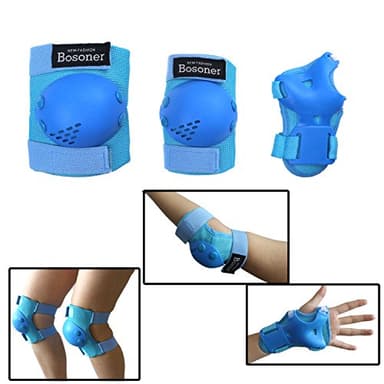 BOSONER Kids/Youth Knee Pads Elbow Pads Wrist Guards Set for 3-15 Years, Child Protective Gear Set for Multi-Sports Outdoor, Roller Skates, Cycling, BMX Bike, Skateboard, Inline Skating, Scooter - Image 2