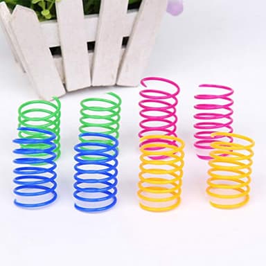 Andiker Interactive Cat Spiral Creative Spring Toy to Kill Time and Keep Fit, Sturdy and Heavy Plastic for Swatting, Biting, Hunting Kitten Toys, Colorful, 12 pcs - Image 6