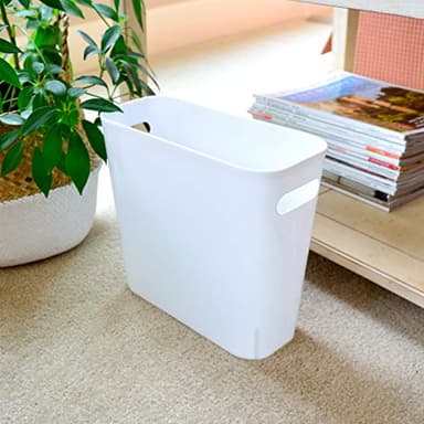 Youngever 1.5 Gallon Slim Trash Can, Plastic Garbage Container Bin, Small Trash Bin with Handles for Home Office, Living Room, Study Room, Kitchen, Bathroom (1 Pack White) - Image 4