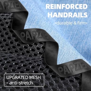 PAPZER Top Loading Medium Cat Carrier with Privacy Curtain, Delta Approved TSA Pet Travel Crate Suitcase Luggage Sleeve, Soft-Sided Dog Kennel Bag 18x11x11 United Airline Approved Under Seat Blue - Image 4