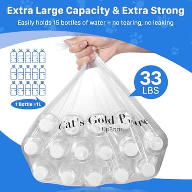120 Pack Litter Box Robot 3 4 Waste Bags, Self Cleaning Cat Litter Box Robot Waste Liner Bags Replacement, Heavy Duty 9-11 Gallons of Capacity - Image 3