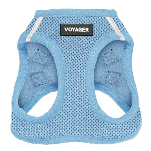 Best Pet Supplies Voyager Step-in Air Harness - All Weather Mesh, Reflective, No Pull Harness for Dogs, Cats - Secure with Hook & Loop Fastener, Buckle, Double D-Rings - Baby Blue, S - Image 1