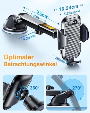 VANMASS Car Phone Holder 2025 Ultimate Military-Grade Phone Holder for Your Car Windshield Dashboard【Newest Best Strongest】 Cell Phone Car Mount with Patent & Safety Certs for iPhone Samsung Android - Image 8