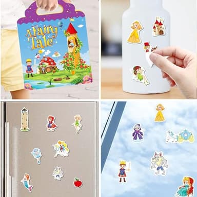 Reusable Sticker Book for Kids, Fairy Stickers Educational Learning Toys Travel Stickers Activity Books for Toddler Girls Boys Age 3+ Birthday Gifts - Image 4