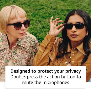 Amazon Echo Frames, an Alexa device (newest model), Smart glasses with Alexa, Modern Rectangle frames in Charcoal Gray with polarized sunglass lenses - Image 6