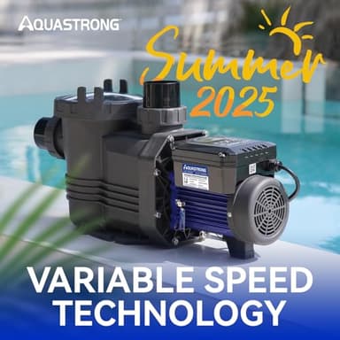 AQUASTRONG Variable Speed Pool Pump, 1.5 HP, 220V, 8189GPH, In/Above Pool Pump, Energy Efficient, High Flow, Powerful Self Primming Swimming Pool Pumps with Filter Basket - Image 2
