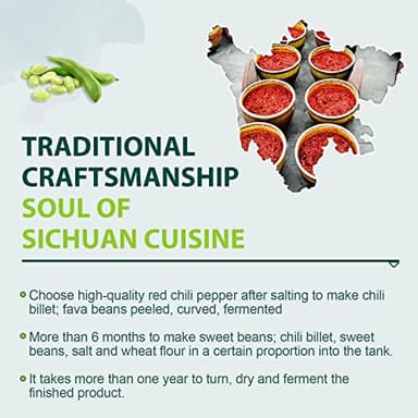 Soeos Sichuan Broad Bean Paste with Chili Oil 28.22oz (800g), Hongyou Doubanjiang, Pixian Doubanjiang Chili Paste, Ingredient for Sichuan Cuisine, Fermented Bean Paste, Red Bean Paste, Chili Paste. - Image 5