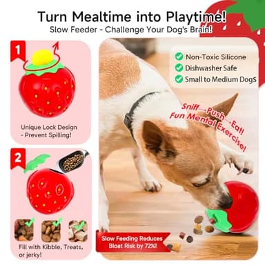UNQBWE Dog Chew Toy for Large Dog, Stuffable Dog Toy, Treat Dispensing Dog Toy, Frozen Treat Toy, Treat Food Dispensing Ball, Dog Enrichment Toys, Treat-Filling Capabilities for Extended Play Time - Image 4