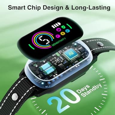 2 Pack Bark Collar, Rechargeable Dog Bark Collar for Large Medium Small Dogs, Smart Training Collar with 5 Adjustable Sensitivity Beep Vibration Harmless Shock, Anti Barking Device for Dogs - Image 4