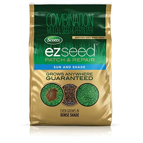 Scotts EZ Seed Patch and Repair for Sun and Shade Combination Mulch, Sun and Shade Grass Seed and Fertilizer for Bare Spots and Repair, Grows Anywhere, 40 lbs. - Image 1