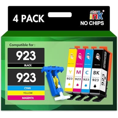 Starink 923 Ink Cartridges Combo Pack Without Chip Replacement for HP 923 Ink Cartridges Work for HP OfficeJet Pro 8130e 8135e 8138e 8139e 8122e 8130 8120 8122 8134 8135 Printer - Image 1