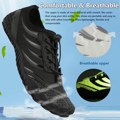Water Shoes for Men Women Barefoot Shoes Quick Dry Aqua Outdoor Sports for Swim Pool Beach Surf Walk Water Yoga River Lake Hiking Kayaking - Image 2