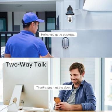 WESECUU Light Bulb Security Camera -5G& 2.4GHz WiFi 2K Security Cameras Wireless Outdoor Motion Detection and Alarm,Two-Way Talk,Color Night Vision,Human Detection, Bulb Camera Compatible with Alexa - Image 6