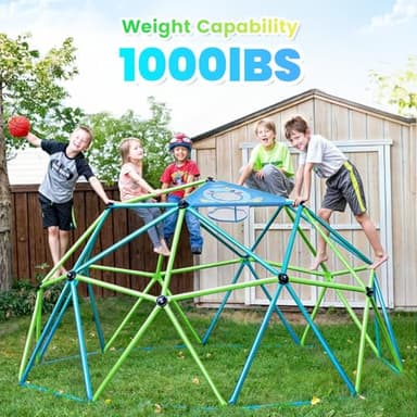 Zupapa 10FT Climbing Dome, Experience Ultimate Fun with The 2025 Upgraded Decagonal Geo Dome Climber - Supports 1000LBS Outdoor Playset and Easy Assembly Play Equipment for Kids (Turquoise, 10FT) - Image 4