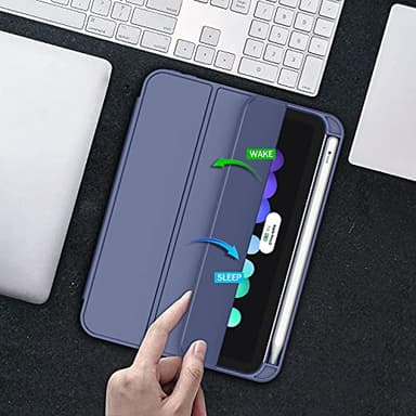 ZryXal for iPad Mini 7 Case A17 Pro 2024/iPad Mini 6 Case 2021 8.3 Inch with Pencil Holder, iPad Mini 7th/6th Generation Case with Soft TPU Back and Auto Sleep/Wake, Lavender - Image 4