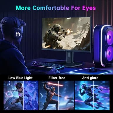 KTC 24.5 Inch 300Hz Gaming Monitor, FHD 1080P 240Hz Fast IPS Monitor, HDR, FreeSync, DisplayPort x1 HDMI x2, 119% sRGB, Height/Pivot/Tilt Adjustment, VESA Support, H25Y7 - Image 7