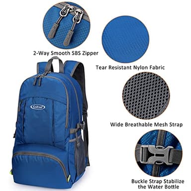 G4Free 40L Lightweight Packable Hiking Backpack, Waterproof Travel Daypack - Image 5