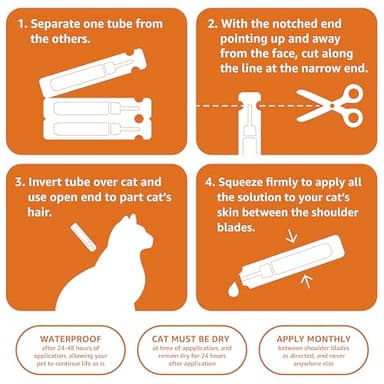 Amazon Basics Topical Flea Treatment for Medium Cats (5-9 Pounds), 4 Count (Previously Solimo) - Image 4
