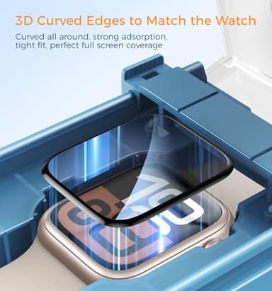 AK JOHN 2 Pack for Apple Watch Series11/Series 10 Screen Protector 42mm, Easy Installation Kit,Anti-Scratch, Strong Asorption Screen Protector,Touch Sensitive - Image 4