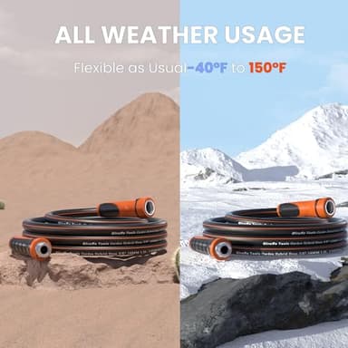 Giraffe Tools Garden Hose 100ft x 5/8", Water Hose Heavy Duty, Flexible, Lightweight Hybrid Hose with Swivel Handle, Male to Female Fittings, Burst 600 PSI - Image 6