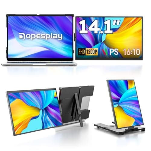 Laptop Screen Extender, 14" FHD 1200P IPS External Portable Monitor for Laptop, Plug & Play Dual Screen Monitor for 14"-17" Laptops, Compatible with Mac, Wins, Chrome, Android, Dex - Image 1
