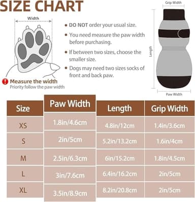 PUPTECK Anti-Slip Dog Socks with Double Sides Grips for Small Medium Large Dogs Hardwood Floors Prevents Licking, Dog Shoes for Hot Pavement Traction Control for Senior Dogs, Royal Blue, L - Image 2