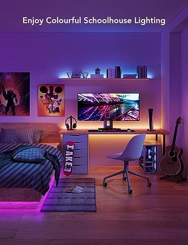 Govee LED Strip Lights 100ft, LED Lights for Bedroom, WiFi RGB LED Lights Work with Alexa and Google Assistant, 64 Modes and Music Sync, Strip Lights for Indoor, Home Decor, 2 Rolls of 50ft - Image 2
