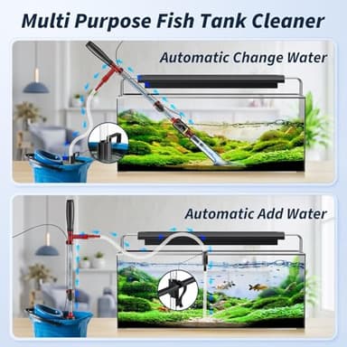 Fish Tank Cleaner - Aquarium Gravel Cleaner, 530GPH/32W Electric Fish Tank Cleaning Tools, Adjustable Water Flow Fish Tank Gravel Cleaner Vacuum, Aquarium Cleaner Kit for Water Changing, Wash Sand - Image 5