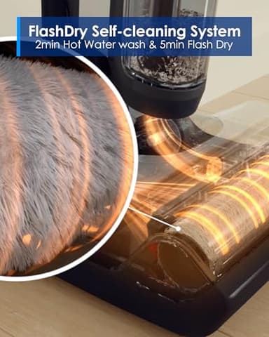 Tineco Floor ONE Switch S6 Cordless Wet Dry Vacuum Cleaner, Smart Floor Cleaner Mop, 5-in-1 Multi-Function Stick Vacuum FlashDry Self-Cleaning Dual-Edge Cleaning, Whole-House Cleaning - Image 7