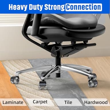 Office Chair Wheels 2" Desk Chair Caster Wheels Smooth Roller Style Quiet for Carpet and Hardwood Floors Universal Fit 11x22 mm Set of 5 Grey - Image 5