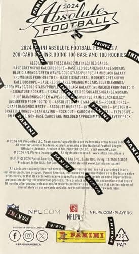 2024 Panini Absolute Football 6-Pack Blaster Trading Card Box (Jayden Daniels, Drake Maye, Bo Nix, Caleb Williams Possible Rookies) - Image 7