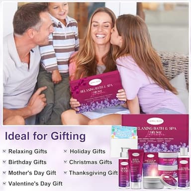 Spa Gifts for Women,Relaxing Bath Set & Stress Relief Body Wash Self Care Package,Secret Santa Christmas Stocking Stuffers Gifts Women Birthday Her Mom Sister Wife Friend Valentine Mothers Day - Image 2