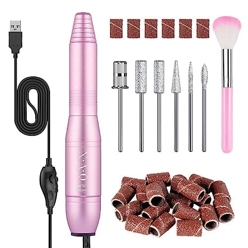 Portable Electric Nail Drill Machine, Professional 20000 RPM USB Manicure Pedicure Drills for Acrylic Nails Gel Polishing Shape Tools - Image 1