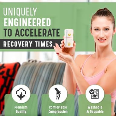 GT Premium Elastic Bandage Wrap (4" 50 Pack) - Hook & Loop Fasteners at Both Ends - Latex Free Hypoallergenic Compression Roll - Reusable Bandages for Waist, Legs, Elbow & Knee Wrap - Image 2