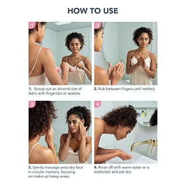 FOREO LUNA Nourishing Cleansing Balm - Gentle Waterproof Makeup Remover - Waterless Oil Cleanser - Eye Makeup Remover - Vegan - Cruelty & Fragrance-Free, Eco-Friendly - 0.5 fl.oz - Image 5