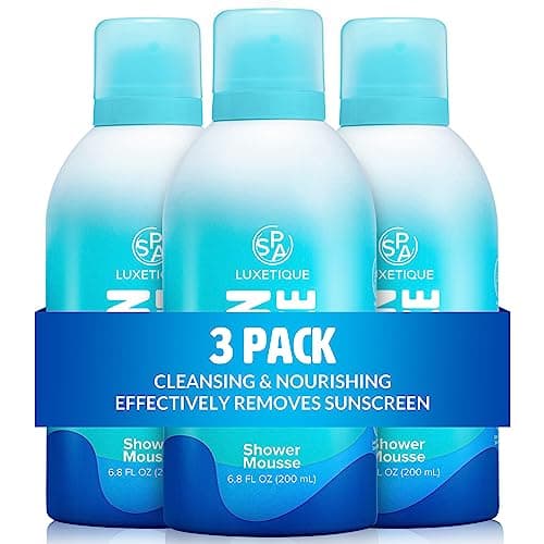 Spa Luxetique Body Wash, Jelly to Foam Shower Gel Mousse Moisturizing/Deep Clean/Refreshing/Sunscreen Cleaning, Natural Body Wash Paraben/Cruelty Free, Ocean Breeze Scent, 3 Pack, 20.4 fl oz - Image 1