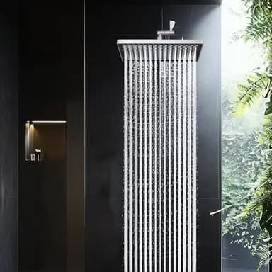 Cobbe Rainfall Shower Head for Bathroom, 11.8 Inch Large Rectangular with Adjustable Stainless Steel 11 Inch Extension Arm - Premium Quality Luxury Experience, 1-Min No Tools Installation, Chrome - Image 9
