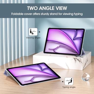 ProCase for iPad Air 13 Inch Case M3 2025/M2 2024, Slim Smart Cover iPad 13 Air M3 M2 Case with Translucent Hard Shell Back, Supports Touch ID, Auto Wake/Sleep -Purple - Image 5