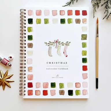 Emily Lex Studio Watercolor Workbook for Beginner,44 Spiral-Bound Pages Dispersed Beginner Friendly Watercolor Workbooks for Adults,Arts and Crafts Supplies Gift (Graden) - Image 2