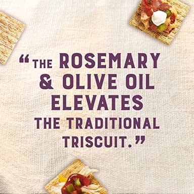 Triscuit Rosemary & Olive Oil Whole Grain Wheat Crackers, Lunch Snacks, Bulk Snack Crackers, 6 - 8.5 oz Boxes - Image 14