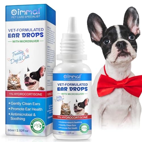 NenMaoKeNu Cat & Dog Ear Infection Treatment Drops, Ear Cleaner to Soothe and Relieve Itchness, with 1% Hydrocortisone for Dog Ear Infections, Prevents Inflammatio, Treats Ear Infections- 2.02 Fl.Oz - Image 1